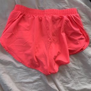 Hot pink running shorts